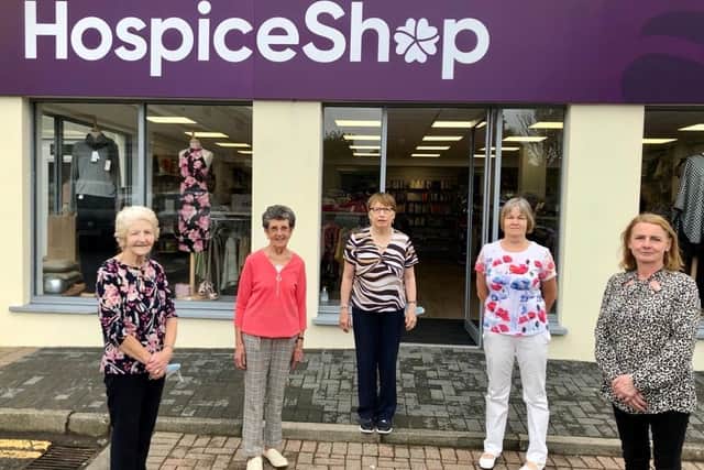 Members of the NI Hospice staff outside the new Magherafelt superstore.