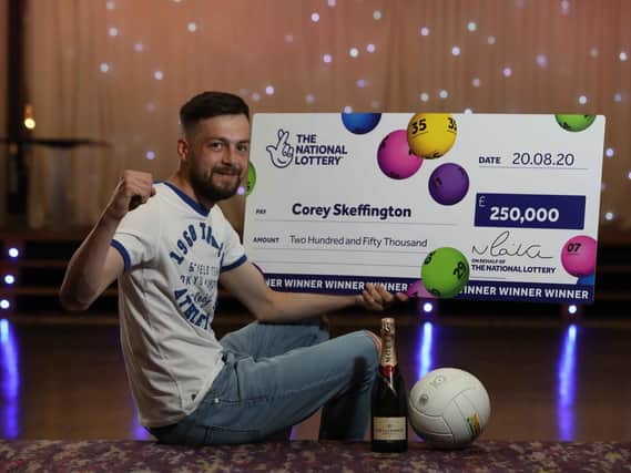 National Lottery winner Corey Skeffington.