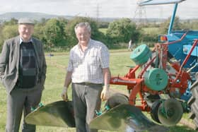 Brian Simpson and George Huey at the Kilroot Ploughing Society’s centenary match in September 2007. Picture: Kevin McAuley/Farming Life archives