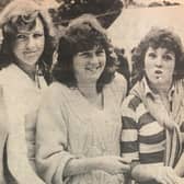 Gail Watson. Anne Coard, Ruth Coard, and Moira Coard at the Anniahilt fun day in 1980