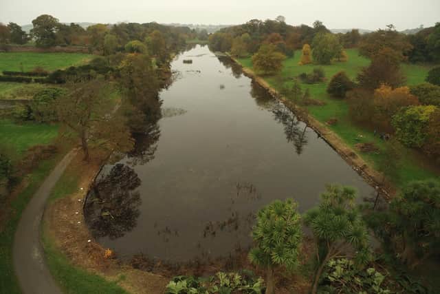 Drone picture of the canal in 2016 at Castle Ward in Co Down