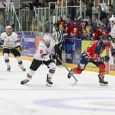 The Belfast Giants and Dundee Stars in action in Dundee. The game ended 4-2 to the Stars. Picture: Derek Black