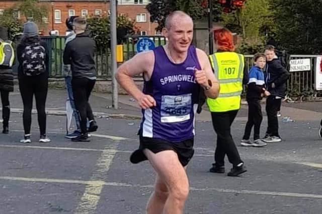 Christopher McNickle at the Belfast Marathon