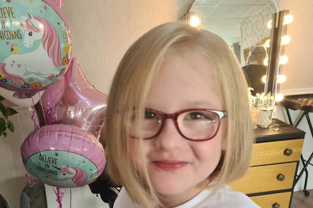 Ellie donated over 14 inches of her hair to the charity.