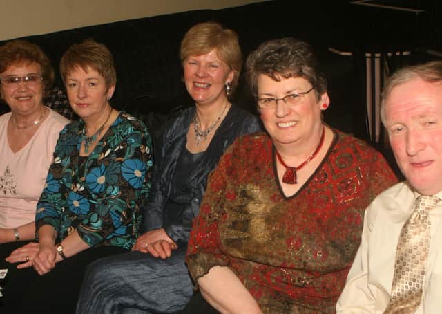 Vivienne Wright Ann Hogg Cathleen Lyttle Sarah Smith and Nevin Smith pictured at the Garvagh Ploughing match dinner held in the Imperial Hotel Garvagh on Friday evening. Pic Kevin McAuley