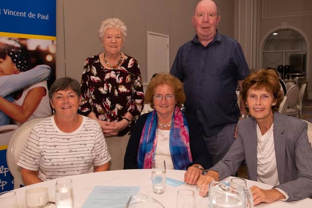 Attending the SVP Member Roadshow for County Antrim in Tullyglass Hotel were guests from Antrim and Glenravel areas Betty McGinley, Sean McIlmunn, Siobhan McLaughlin, Dympna Gallagher and Eileen Kyle