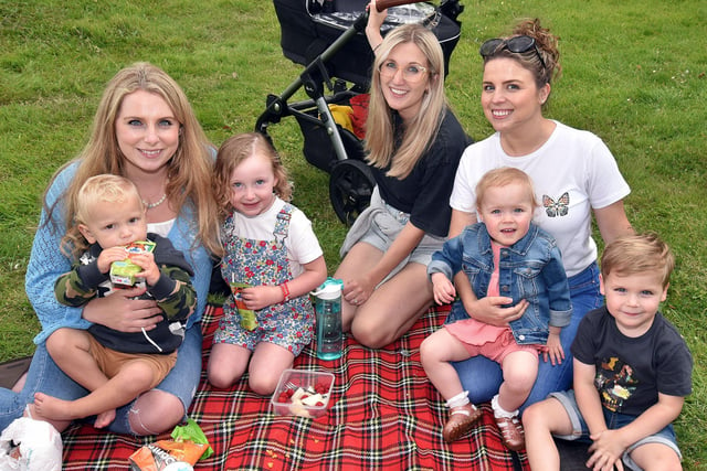 Families who enjoyed the fun day in Portadown People's Park. INPT32-207.