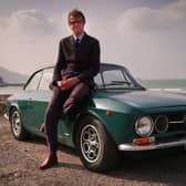 Alex Riley and an Alfa Romeo Giulia Sprint GT. Picture: WISER FILMS