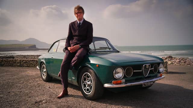 Alex Riley and an Alfa Romeo Giulia Sprint GT. Picture: WISER FILMS
