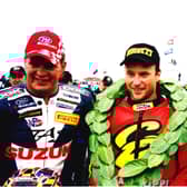 (LR) David Jefferies 2nd, Bruce Anstey 1st and Gary Jess 3rd