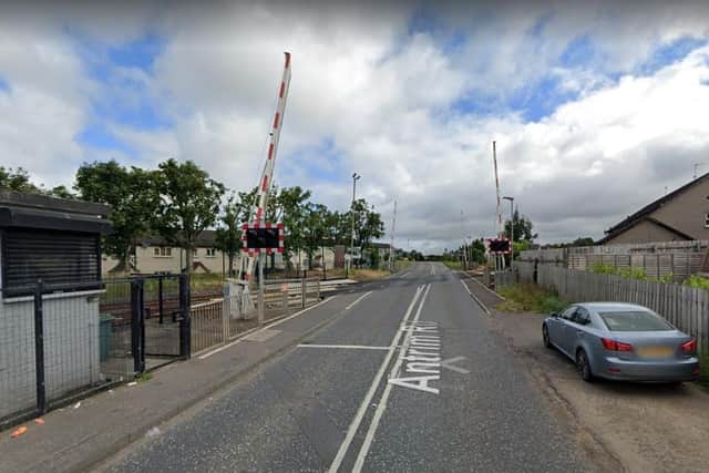 Bells Row Level Crossing in Lurgan, Co Armagh. A PSNI spokesperson said last night: "Anti Social Behaviour in Lurgan has resulted in the train lines being closed at Bells Row. Parents, do you know where you kids are?" Photo courtesy of Google.
