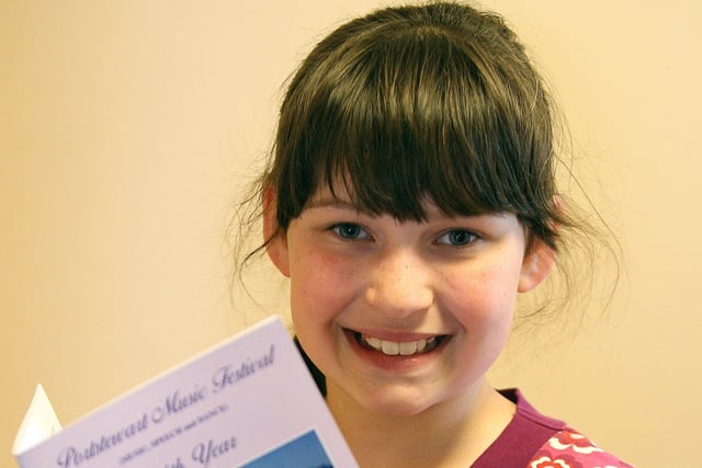 Kirsty Millar, grade 2 solo second place, reads a programme at Portstewart Music Festival in May 2009
