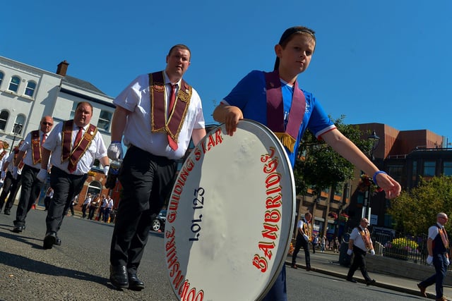 Apprentice Boys of Derry march during Saturday’s Relief of Derry Celebrations.  Photo: George Sweeney.  DER2232GS – 062