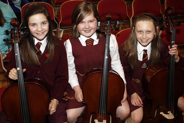.Millburn Primary School musicans Andrina Murray, Julie Hutchinson and Katie McHenry pictured at Coleraine Music Festival in April 2010