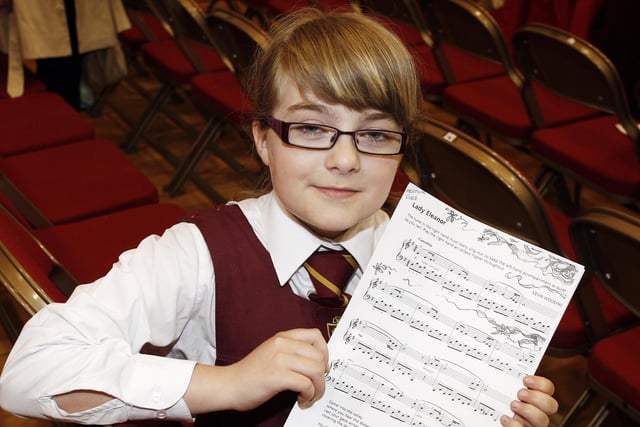 Ashley Cassells of Millburn Primary School pictured at Coleraine Music Festival in April 2010