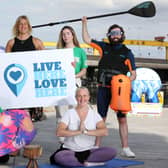 L-R are, back row: Helen Tomb, LiveHereLoveHere (LHLH), Jenni Barkley, Belfast Harbour, Fern Keeney and Christopher Walsh, LHLH. Front row: Orla McGrady and Lynda Surgenor, LHLH.