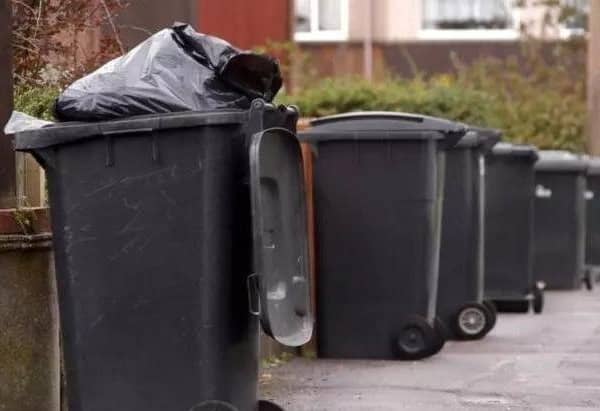 Bin collections have been hit by the industrial action over the last month.
