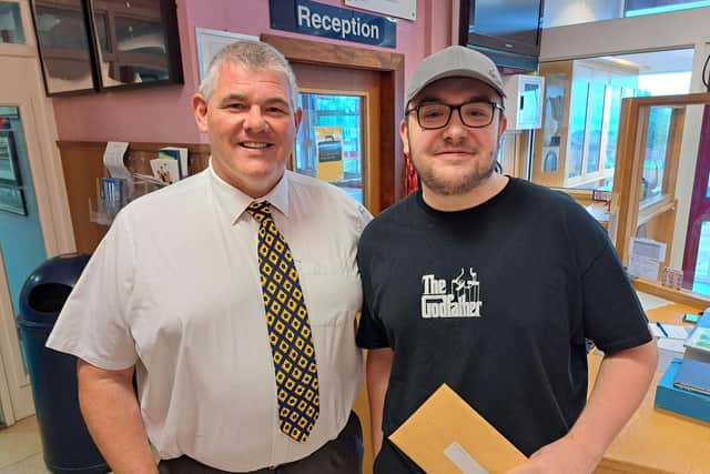 Joshua Boyd with Mr Marshall.