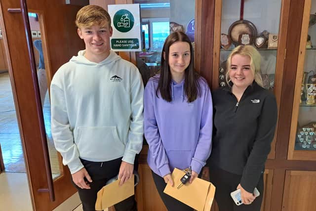 Nathan Donaldson, Demi Fenton and Jemma Gorman.
