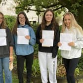 Ballyclare High AS pupils Martha Deyermond, Grace Montgomery, Jessica Douglas and Sophia Hamilton who all achieved four A grades.