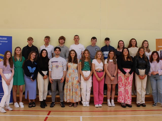 Some of the 26 Loreto College students who achieved three A grades or better at A Level