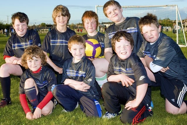 Junior members of Ballymoney 4th BB who took part in a Route BB 7-a-side tournament held at the Joey Dunlop Leisure Centre in 2010