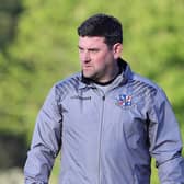 Loughgall boss Dean Smith. Pic by Pacemaker.