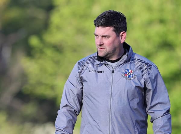 Loughgall boss Dean Smith. Pic by Pacemaker.