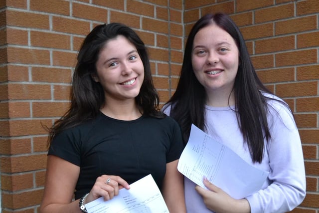 A Level success for Laurelhill students Kerry Doherty and Louise Patterson. Kerry achieved 2Bs and a C, Louise achieved a B, C and Distinction star.