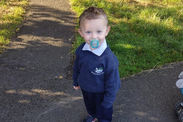 Ronan McCaugherty on his first day at Barbour Nursery