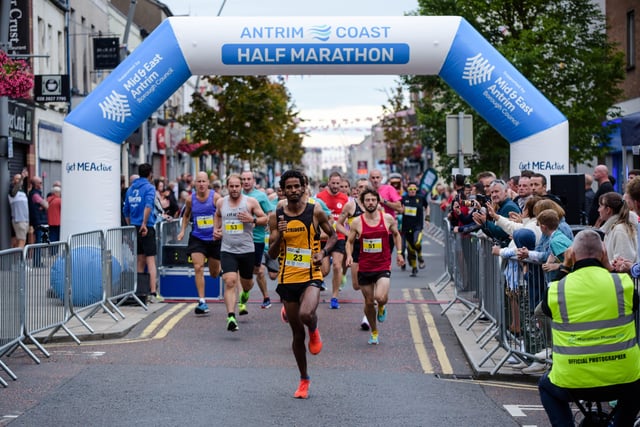 The one-mile race took runners through the town centre.