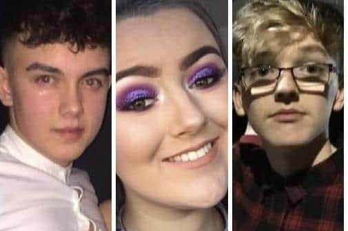 Victims: Connor Currie, Lauren Bollocka and Morgan Barnard.