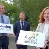 Searching for a hero - Tim Gilpin (left), Rural and Regeneration Manager, Housing Executive, launches the 2022 Rural Community Awards competition along with judges Mark Alexander,Housing Executive, and Orla McCann, Supporting Communities.
CREDIT: LiamMcArdle.com