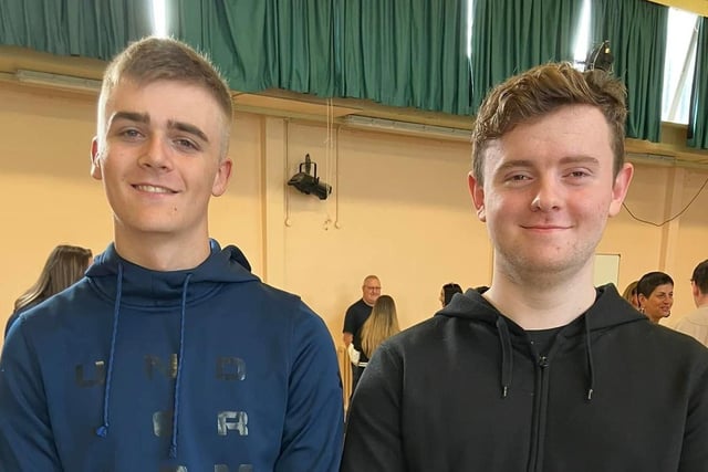 Coleraine College students James Bell and Jacob Parkhill on GCSE results day