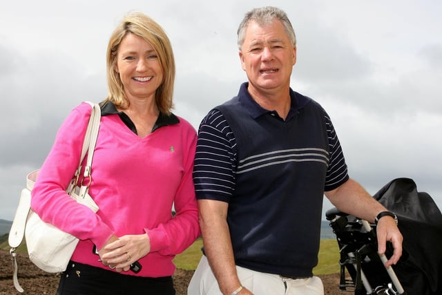 Julie Corbett and John Rowan pictured during captains day at Portstewart Golf Club in June 2009