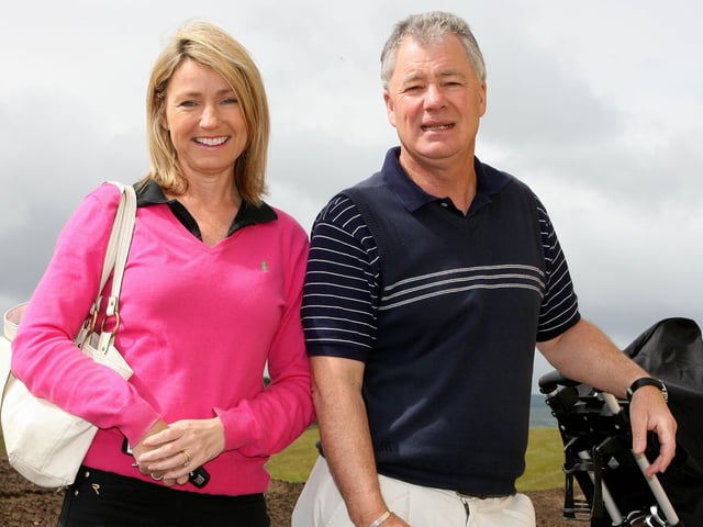 Julie Corbett and John Rowan pictured during captains day at Portstewart Golf Club in June 2009