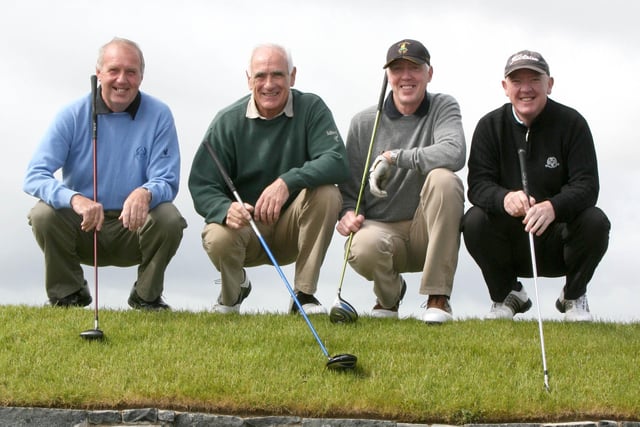 Danny Alexander, Jim Bann, Seaver Smith and Des Ballentine pictured before teeing off during captains day in June 2009 at Portstewart Golf Club
