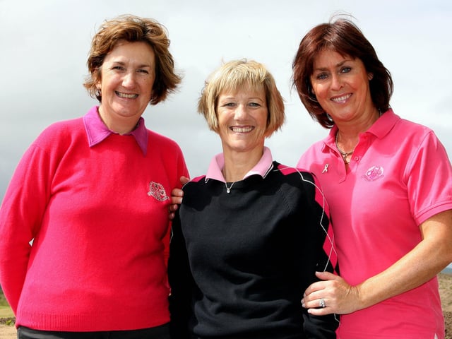 Collette O'Kane, Helen McLaughlin and Paula O'Kane pictured at captains day on Saturday at Portstewart Golf Club in June 2009