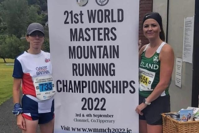 Adele Tomb and Carolyn Crawford at the World mountain Running Championships