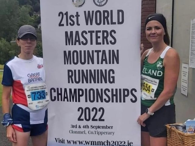 Adele Tomb and Carolyn Crawford at the World mountain Running Championships