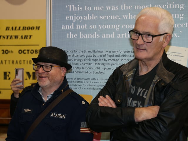 Pictured at the opening of the new exhibition ‘Let Me Introduce You: A History of Dance Halls in the Causeway Area’ created by Causeway Coast and Glens Borough Council’s Museum Services and co-curator, Fran McCloskey