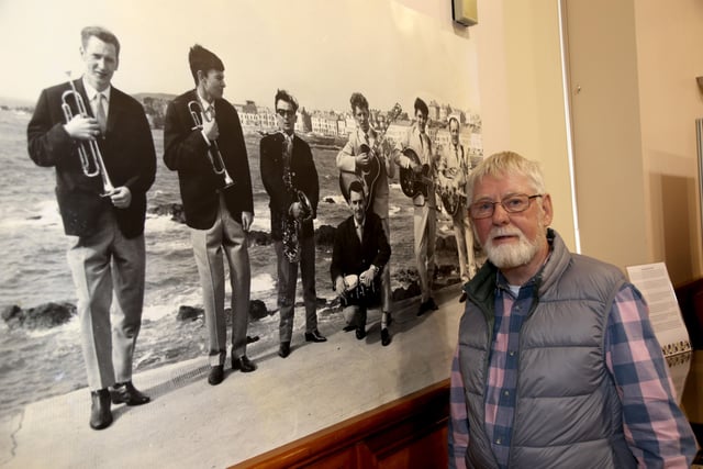 Showband member Trevor Keys looks back on a picture of his band which forms part of the new exhibition now open in Coleraine Town Hall