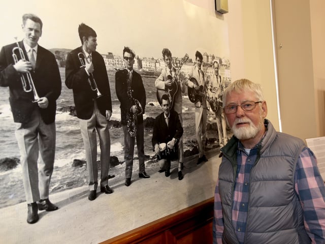 Showband member Trevor Keys looks back on a picture of his band which forms part of the new exhibition now open in Coleraine Town Hall