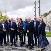 Finance Minister Conor Murphy MLA met traders in Dungannon yesterday to discuss rising energy bills.