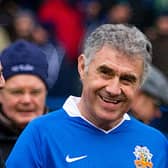 Dennis Guy during a welcome return appearance at Glenavon.