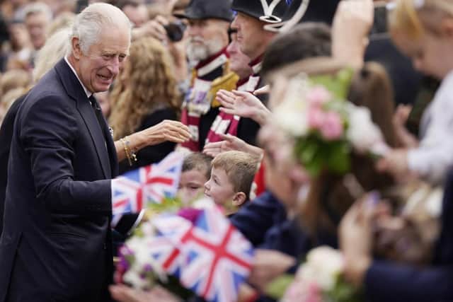 Crowds cheer as King Charles III and the Queen Consort arrive for a visit to Hillsborough Castle, Co Down. Picture date: Tuesday September 13, 2022.
Niall Carson, PA Wire/PA Images