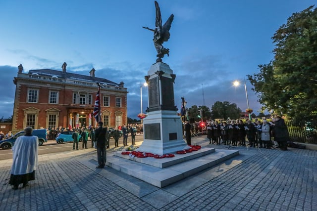Royal British Legion Lisburn Branch Act of Remembrance in memory of Queen Elizabeth II. Pic by Norman Briggs, rnbphotographyni