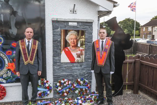 Ivan Gawley Chaplain Ballymacash Campsie Club ABOD & Stuart Patterson Chaplain Ballymacash LOL 31. Pic by Norman Briggs, rnbphotographyni