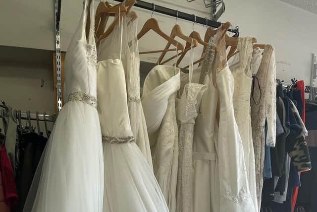 The wedding dresses that are in stock at Cancer Research in Lisburn