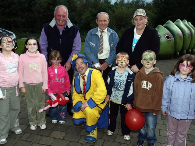 Captain Franko who entertaines guests at the launch of the new Peugeot 308 at Ballymena ECOS Centre. BT39-029JM.